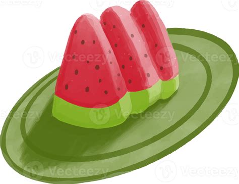 Watermelon Watercolor Illustration 29754197 Png