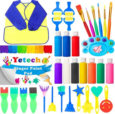 Yetech Éponges de Peinture pour Enfants 36 Pcs DIY Kits Incluent