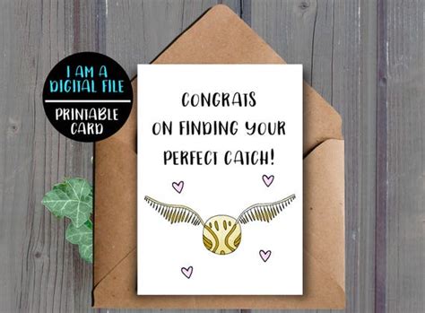 Digital Download Harry Potter Wedding Card Printable