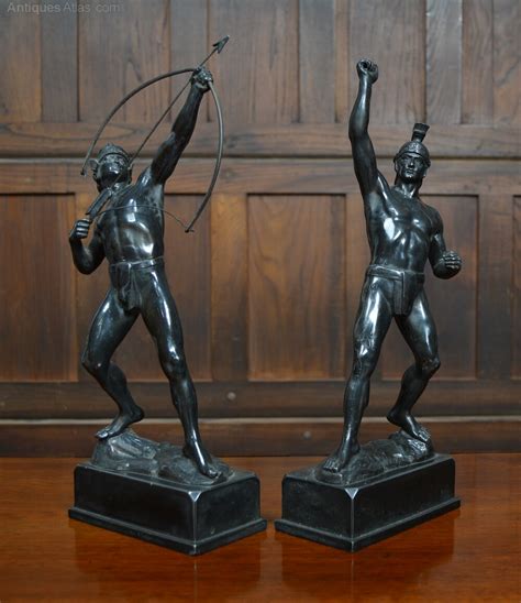 Antiques Atlas Pair Of Spelter Roman Figures As856a2049 SAI3118