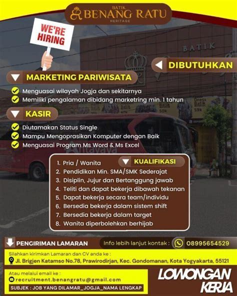 Lowongan Kerja Kasir Pramuniaga Marketing Spv Di Batik Benang