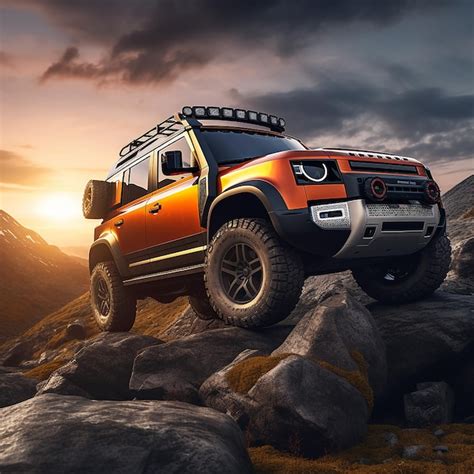 Premium AI Image | Land rover defender Off road journey