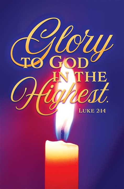 Glory To God Candelight Christmas Regular Size Bulletin Cokesbury