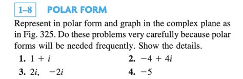 Solved Represent in polar form and graph in the complex | Chegg.com