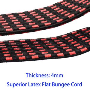 SDTC Tech 60 Inch Adjustable Flat Bungee Cords With Hooks 2 Pack