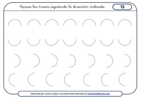 Ejercicios De Grafomotricidad Con Trazos Curvos Familia Y Cole