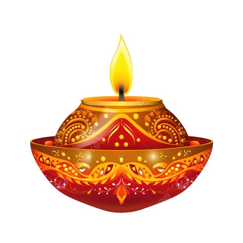 Happy Diwali Diya Candle And Lantern Design Festival Of Lights Theme