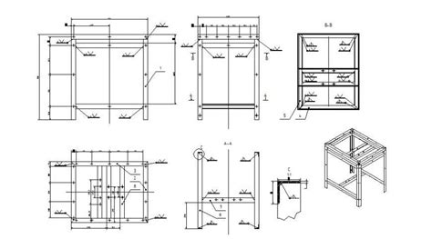 circular table saw welding drawing in dwg file. - Cadbull