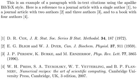 Bibtex Jcp Bibliography Style Examples