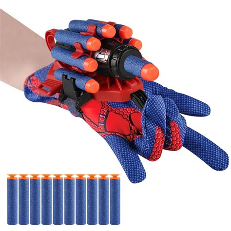 Tiktolk Hot Selling Web Shooter Toys Real With Rope Amazing Spider Gloves Man Web Shooter Toy