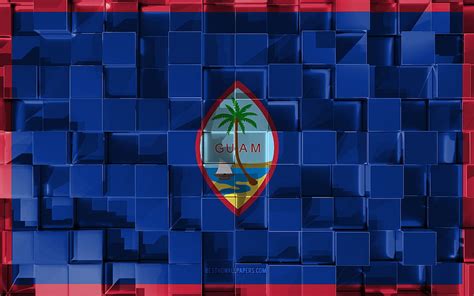 Flag Of Guam D Flag D Cubes Texture Flags Of Oceania Countries D