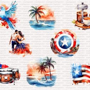 Puerto Rico Clipart Puerto Rico Flag, Island Clipart, Summer Clipart ...