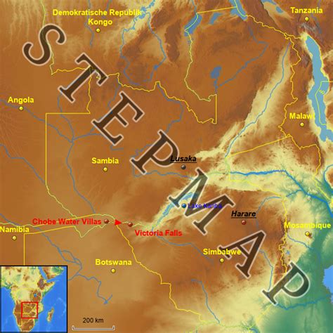 Stepmap Namibia Sambia Simbabwe Landkarte F R Afrika