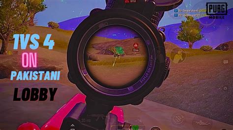 1 VS 4 ON PAKISTANI LOBBY Livik Gameplay Pubgm YouTube