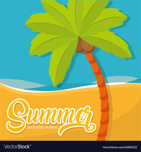 Poster summer beach Royalty Free Vector Image - VectorStock