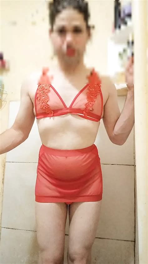 Boy Wearing Sexy Red Women S Lingerie Gay Twink Porn Feat CarolCrossBsB XHamster