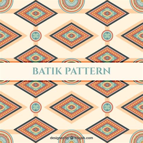 Pattern of batik geometric shapes Vector | Free Download