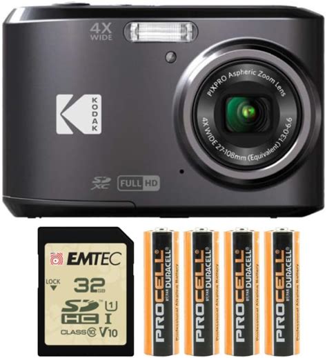 Kodak PIXPRO FZ45 Digital Camera (Black) Bundle with 32GB Class 10 UHS ...