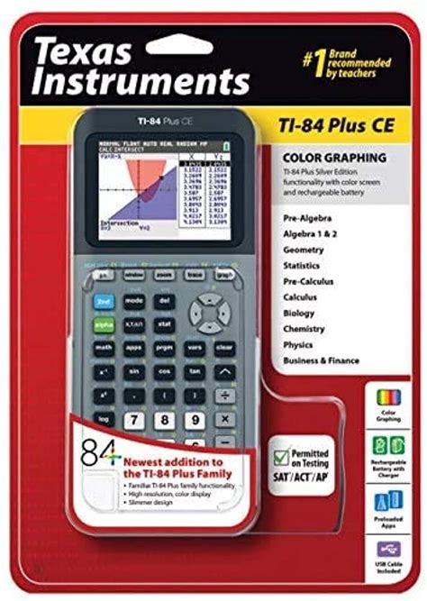 Texas Instruments TI 84 Plus CE Silver Graphing Calculator Buy Online