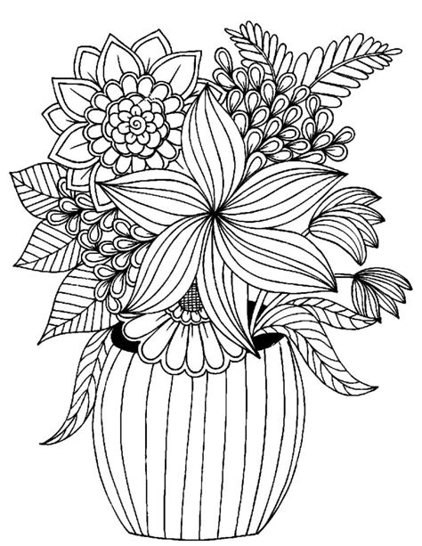 Coloriage Bouquet De Fleurs