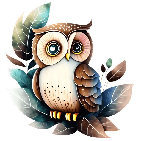 Watercolor Painting of an Owl · Creative Fabrica