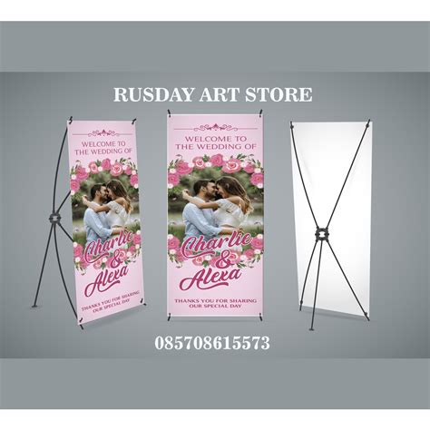 Jual X BANNER WEDDING WISUDA PROMOSI CUSTOM Free DESAIN Shopee