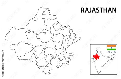 Rajasthan Map Political And Administrative Map Of Rajasthan With