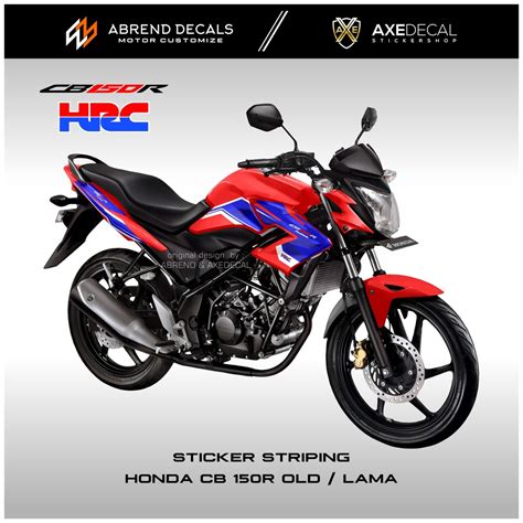 Jual STRIPING CB 150 R OLD LIVERY HRC TRI COLOR STIKER MOTOR HONDA CB