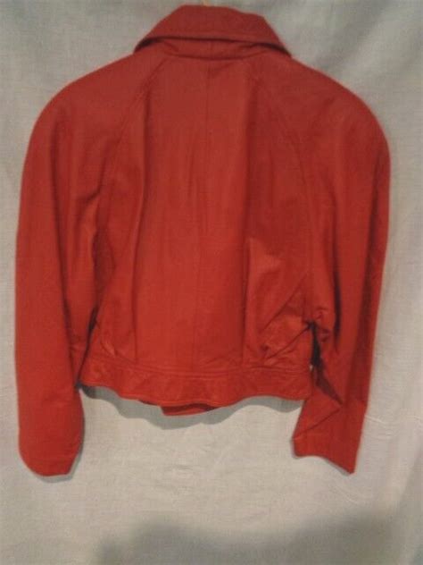 Wilsons Leather Jacket Vintage Red Color Medium Size Gem