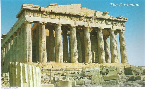 Athens Acropolis Parthenon Atena Grecia Carte Po Tal