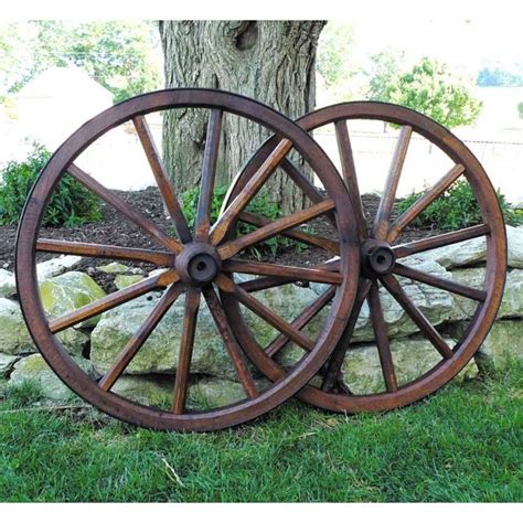 Amish Made Rustic Stain Wooden Spoke Wagon Wheel Amish Furniture