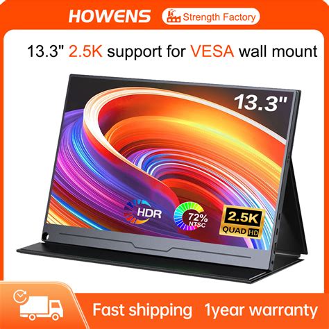 13.3‘’ 2560x1600 2.5K Monitor 16:10 Portable Display 60 Hz External Sc ...