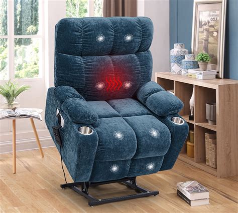 Dual Okin Motor Power Lift Recliner Chair With Massage And Heating