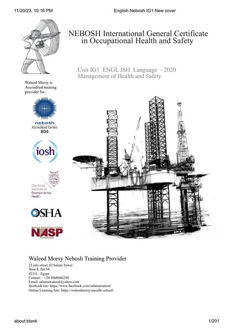 SOLUTION English Nebosh Ig1 New Cover Studypool