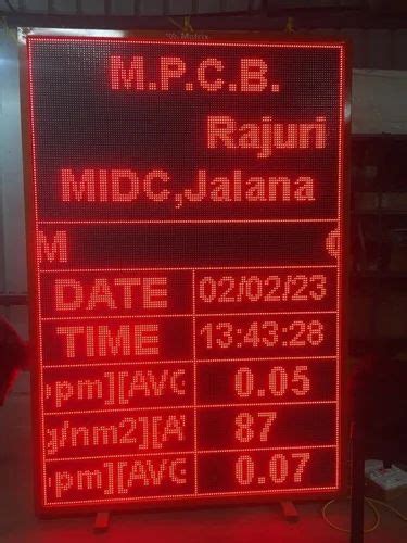 MPCB CPCB Pollution LED Display Board At Rs 100000 Piece Pollution