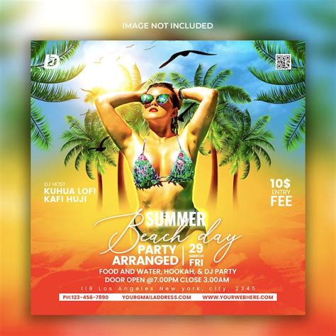 Premium Psd Summer Party Flyer Design Template