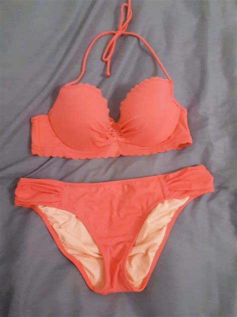 Victoria S Secret Coral Bikini Size S Coral Bikini Bikinis Victoria