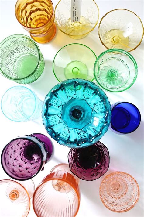 In Progress—elsies Rainbow Glassware Collection A Beautiful Mess Rainbow Glassware