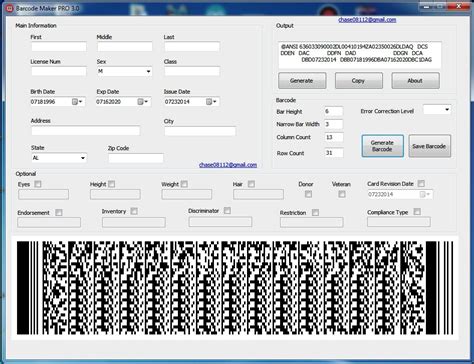 Driver license barcode generator - jzafans