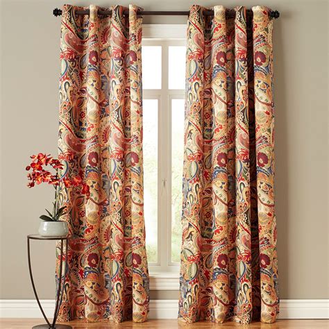 Vibrant Paisley Grommet Curtain Paisley Curtains Grommet Curtains