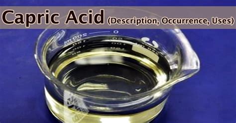 Capric Acid (Description, Occurrence, Uses) - Assignment Point