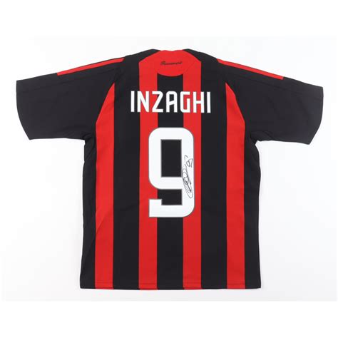 Filippo Inzaghi Signed Ac Milan Jersey Icons Pristine Auction