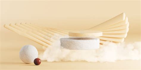 3d Background Products Display Podium Scene With Geometric Platform And Smoke Nude Yellow