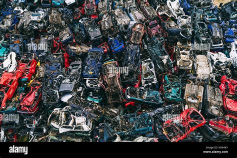 Pile Scrapped Cars Hi Res Stock Photography And Images Alamy