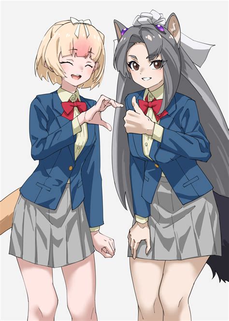 Safebooru 2girls D Animal Ear Fluff Animal Ears Anteater Ears