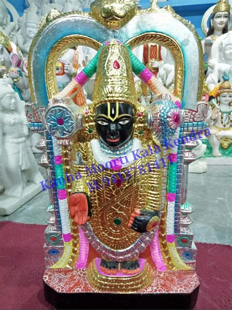 Painted Hindu Marble Tirupati Balaji Statue Size 1 5 Ft At Rs 16000 In