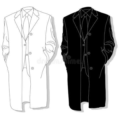 Male Coat Set Vector Stock Vector Illustration Of Jacket 84534405