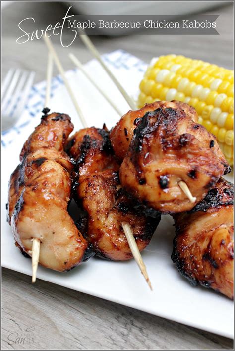 Sweet Maple Barbecue Chicken Kabobs