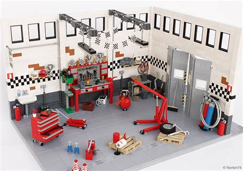 Check Out These Incredibly Detailed Lego Auto Garage And Scooter