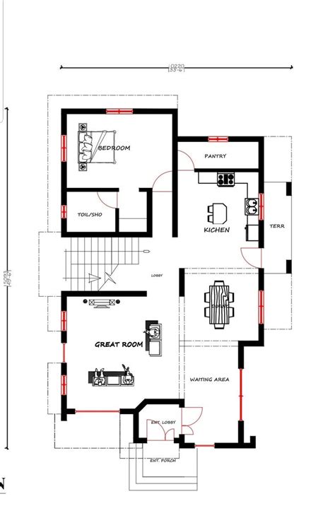 3 Bedroom Duplex House Plan Modern Home Design House Floor Etsy